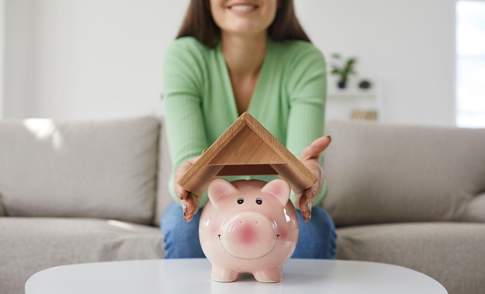 women saving money for roof work